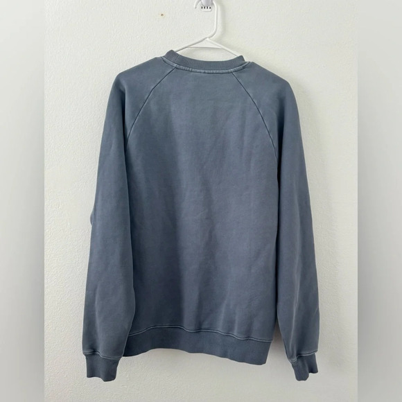 Zanerobe Mens Field Lowgo Raglan Crew Sweat Shirt Chalk Blue NWT Size Small - Picture 2 of 9
